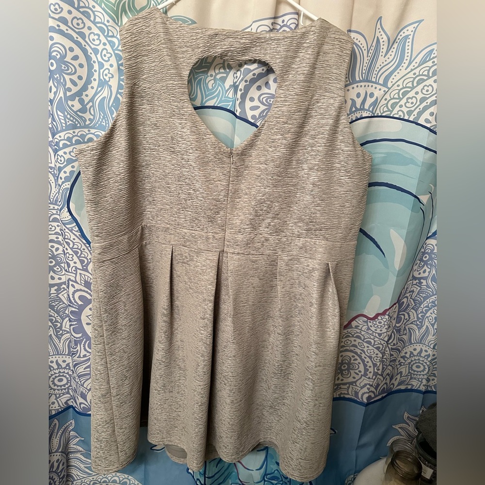 Grey Heart Dress with heart shaped cut out